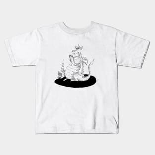 Cute Dragon Reading a Book Kids T-Shirt